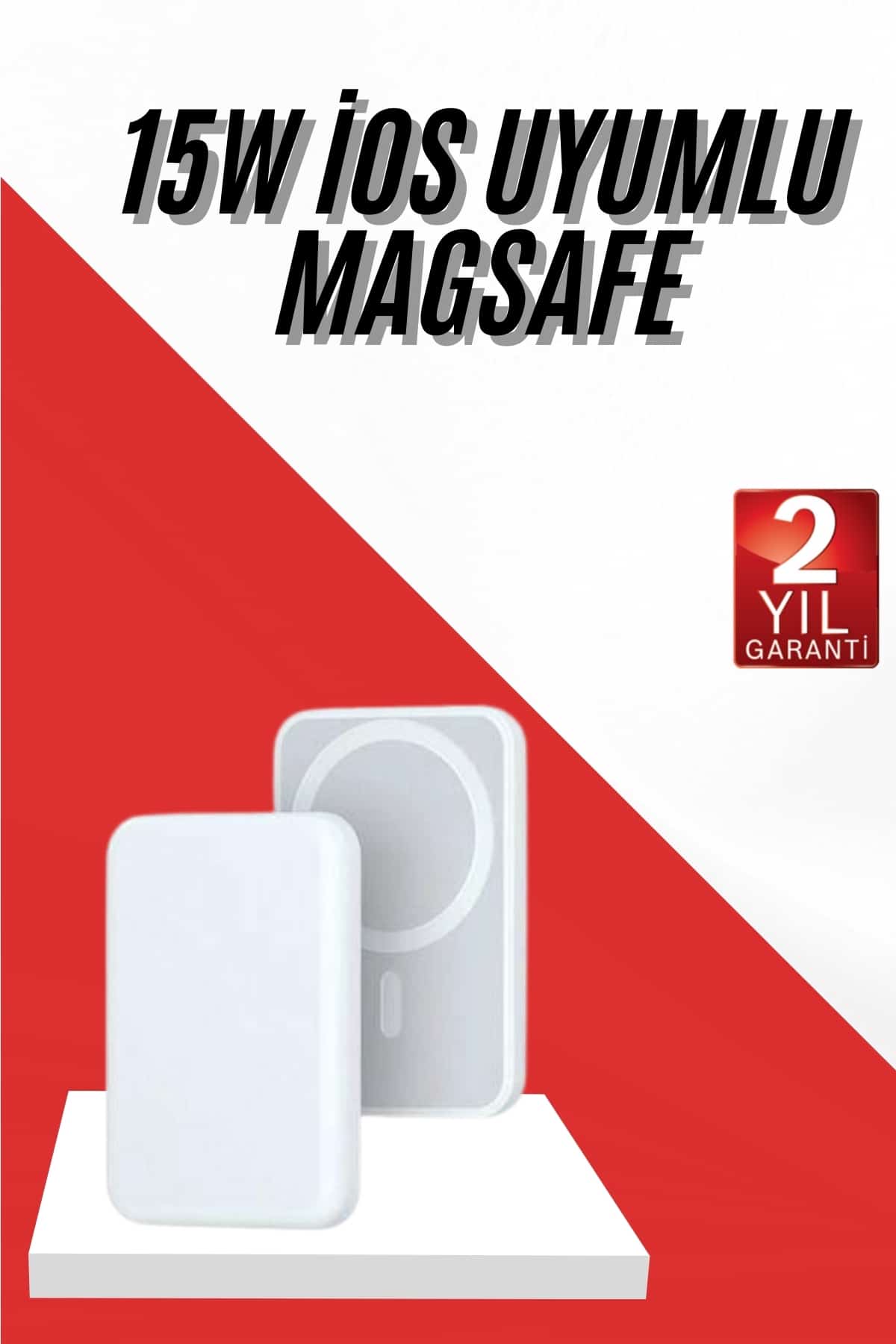 1-104 İOS Uyumlu Magsafe Kablosuz 15w Şarj Powerbank Magesafe - Lisinya - Görsel 1