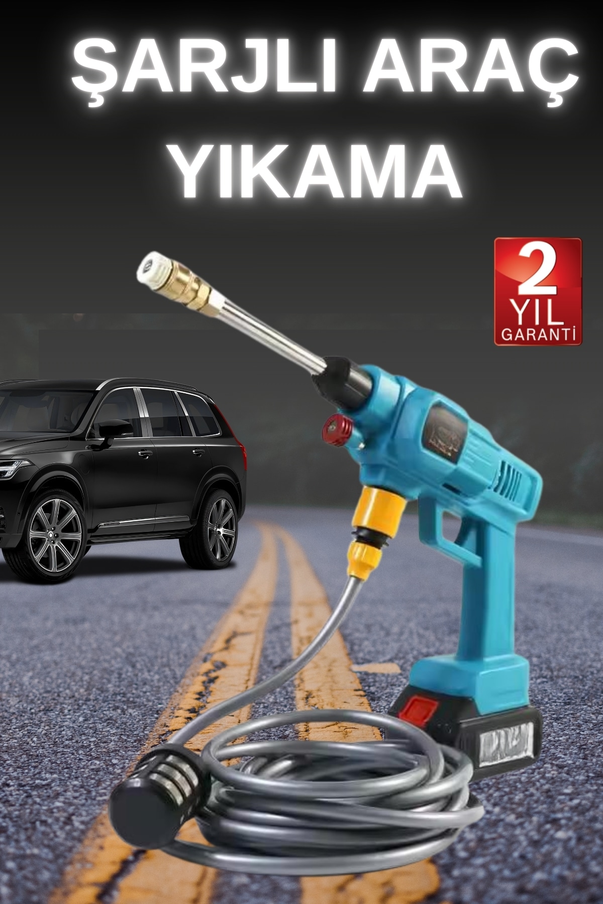 1-11 Şarjlı Ve Yüksek Basınçlı Oto Yıkama Makinesi Ve Sulama Tabancası Bahçe Yıkama Makinesi - Lisinya - Görsel 1