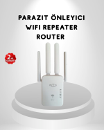 300Mbps WiFi Menzil Genişletici 4 Antenli WPA3 Güvenlikli Priz Tipi Repeater - Lisinya