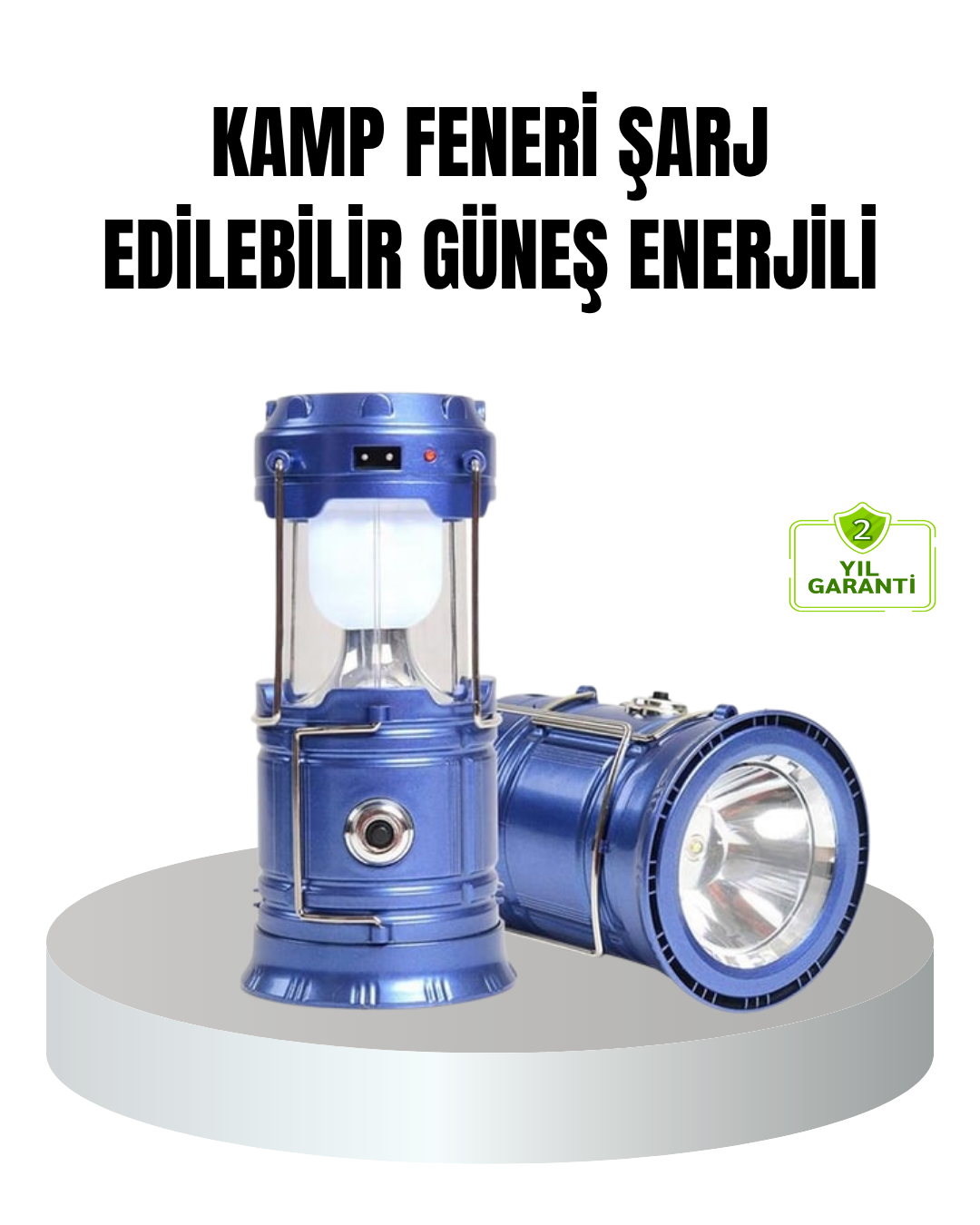 1-125 Güneş Enerjili Kamp Lambası Şarjlı Taşınabilir Kompakt Açık Hava Işığı - Lisinya - Görsel 1