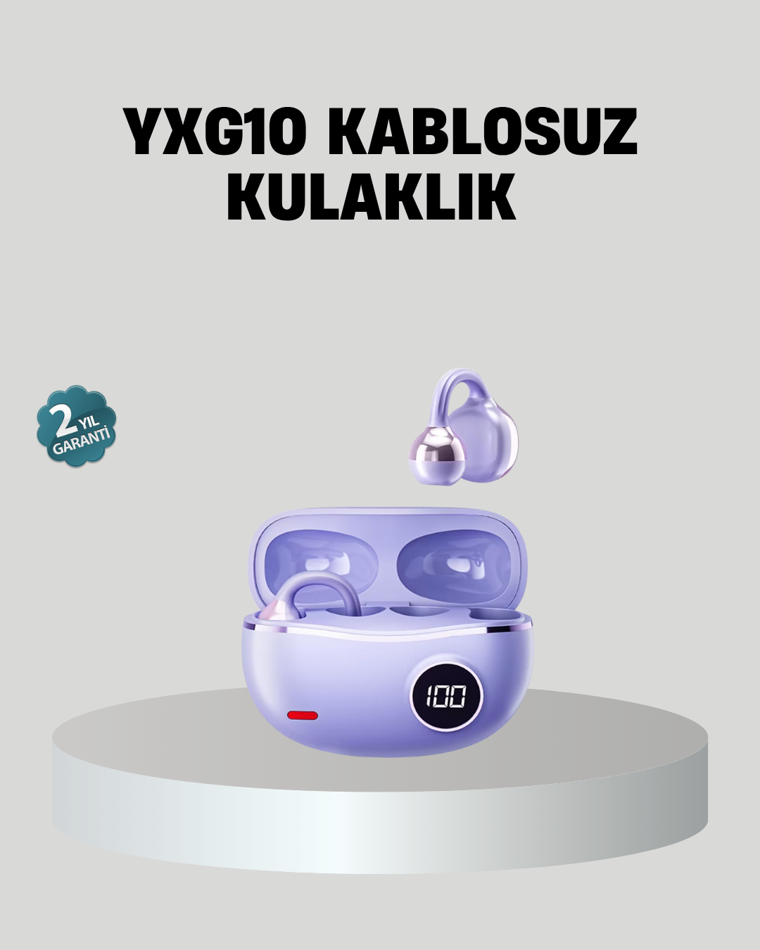1-126 Kulak Arkası Klipsli Bluetooth Kulaklık YXG10 Silikon Malzemeli Ergonomik - Lisinya - Görsel 1