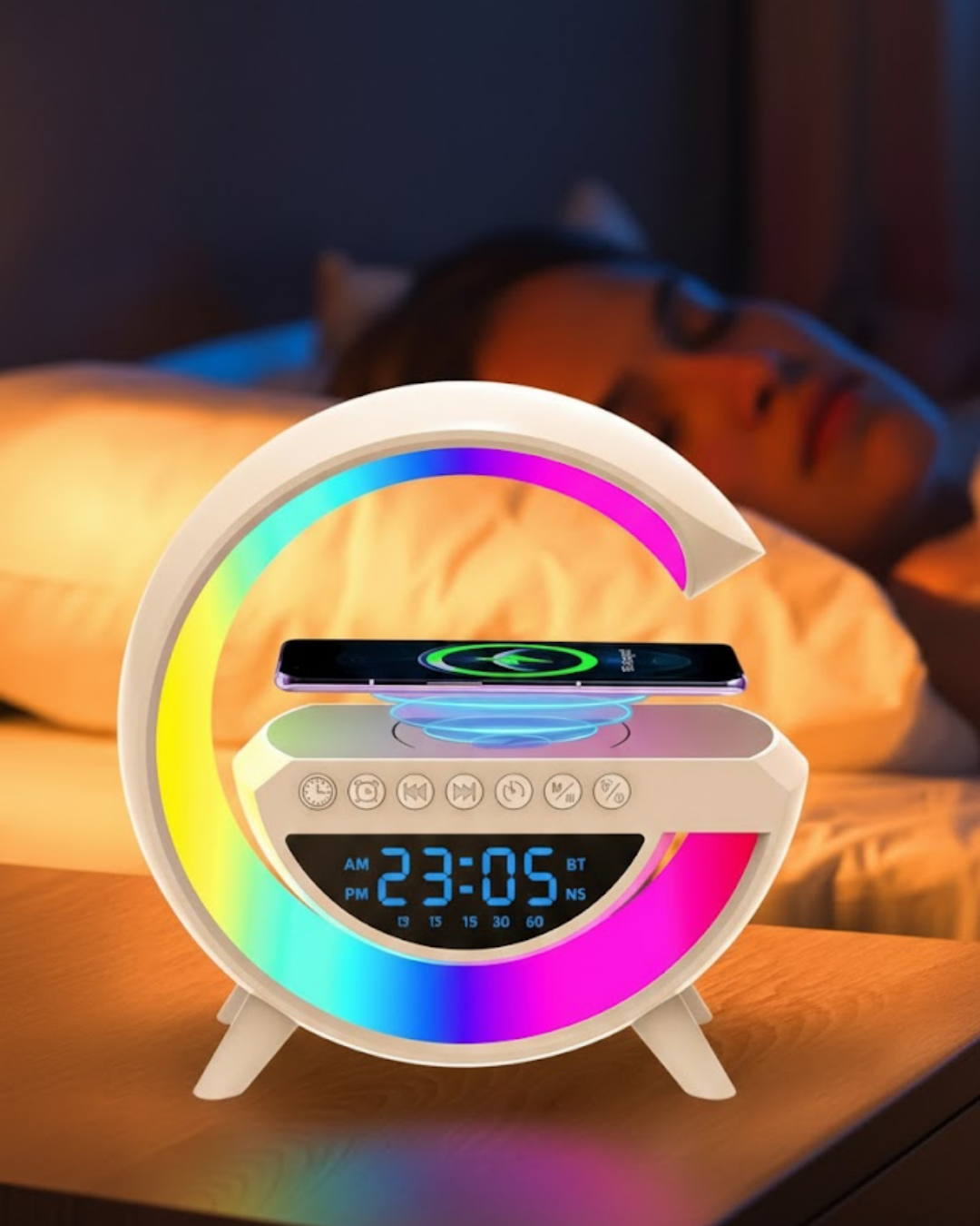 1-126 RGB Işıklı Kablosuz Hoparlör Bluetooth USB FM TF Kart Destekli - Lisinya - Görsel 1