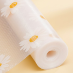 10 Metre Papatya Desenli Kaymaz Dolap ve Çekmece İçi Mat - Lisinya