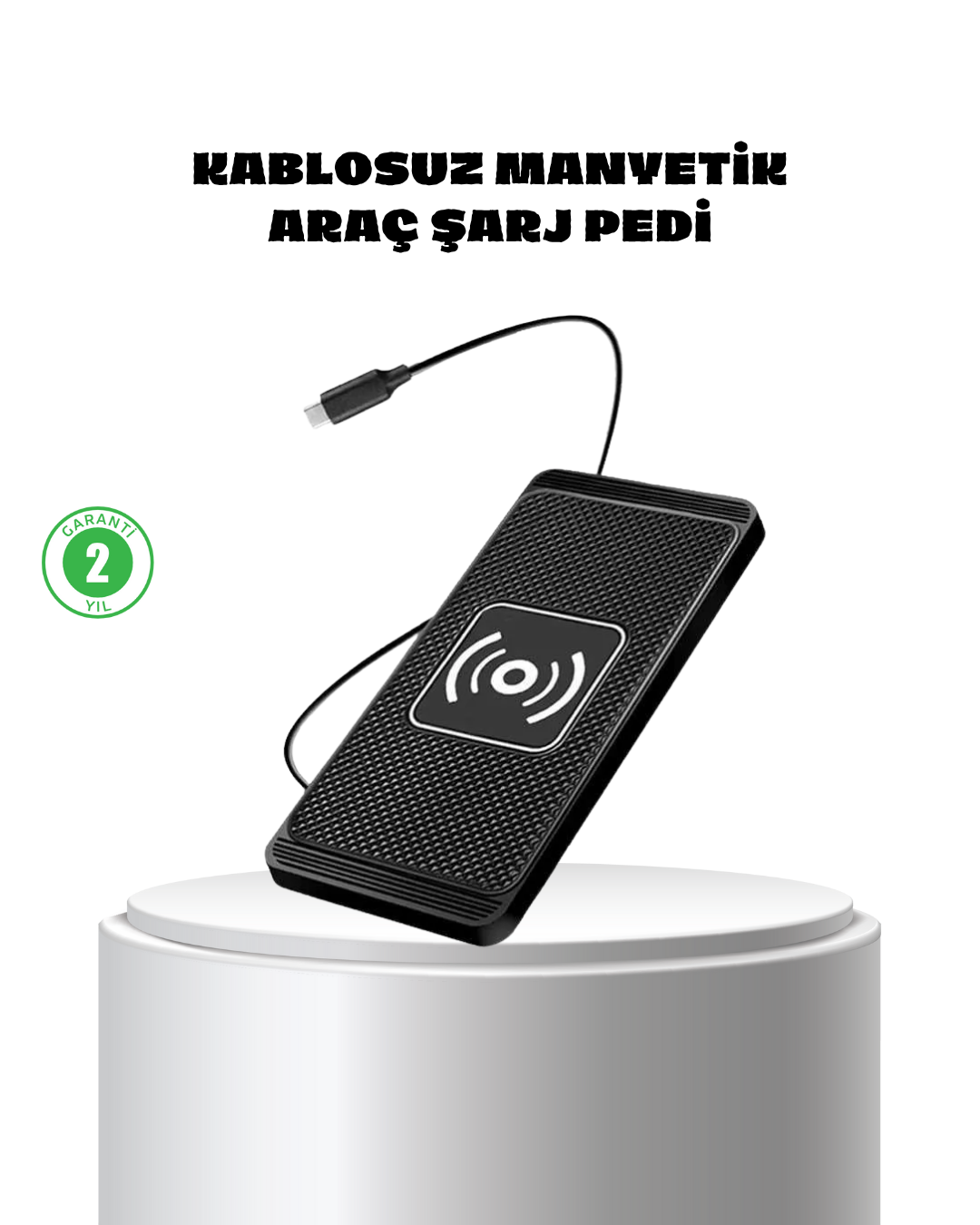 1-161 Manyetik Kablosuz Şarj Pedi 15W Hızlı Şarj Kaymaz Silikon Qi Destekli - Lisinya - Görsel 1