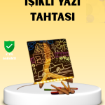 LED Işıklı Akrilik Yazı Tahtası Renkli Kalem Setiyle - Lisinya