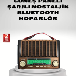 Taşınabilir Hoparlör Güneş Panelli Bluetooth USB SD FM AM SW Radyo - Lisinya