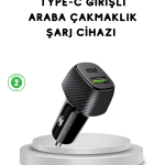 38W Araç Şarj Cihazı Type-C PD USB Hızlı Şarj Çift Port - Lisinya