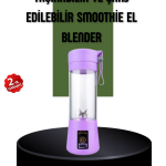 Taşınabilir USB Şarjlı Mini Smoothie Blender 380ml Çelik Bıçaklı Portatif - Lisinya