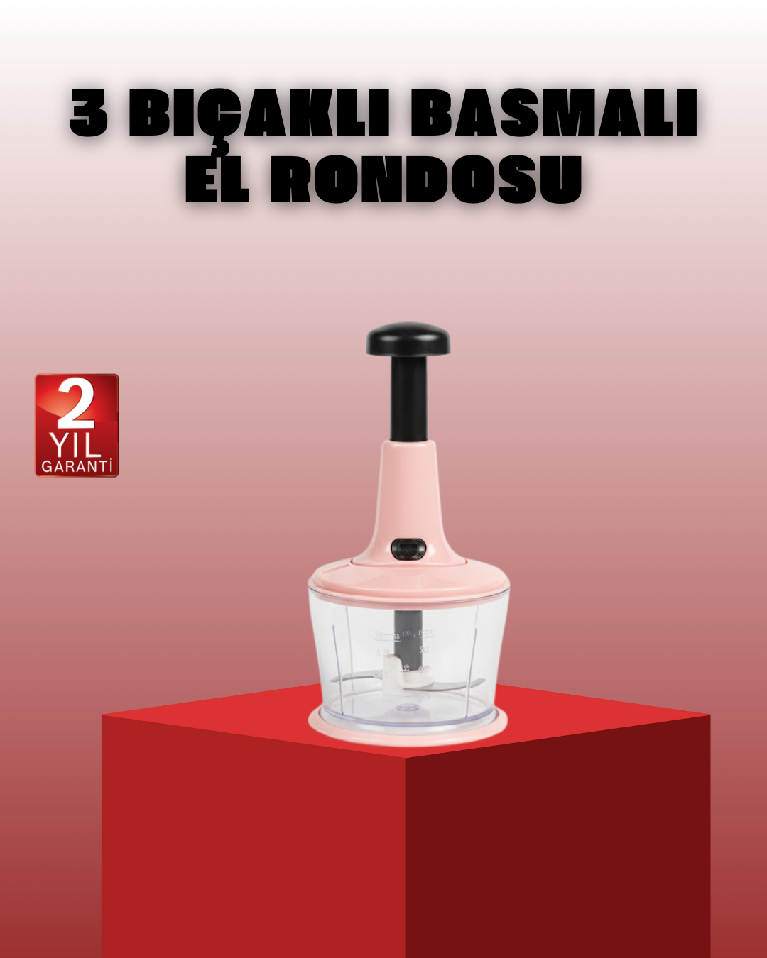 1-238 Manuel Sebze Rondosu Pratik Bas Kes Doğrayıcı - Lisinya - Görsel 1