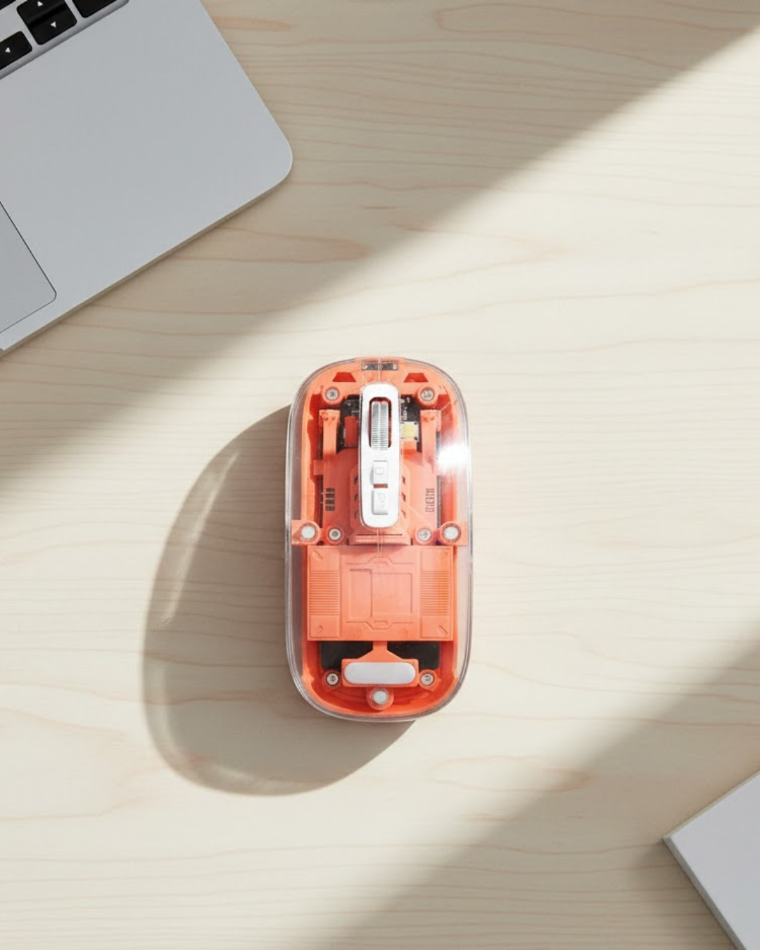 1-25 Bluetooth ve USB Destekli Kablosuz Şeffaf Mouse Sessiz Kullanım - Lisinya - Görsel 1