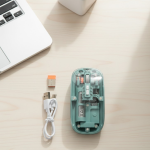 Bluetooth ve 2.4G USB Destekli Pilli Kablosuz Şeffaf Mouse - Lisinya