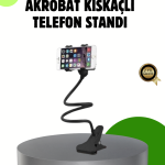 Akrobat Masaüstü Mandallı Telefon Tutucu 360 Derece Dönebilen - Lisinya