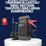 Şarjlı 12000 mAh Araç Akü Takviye ve Hava Kompresörü 4’ü 1 Arada - Lisinya