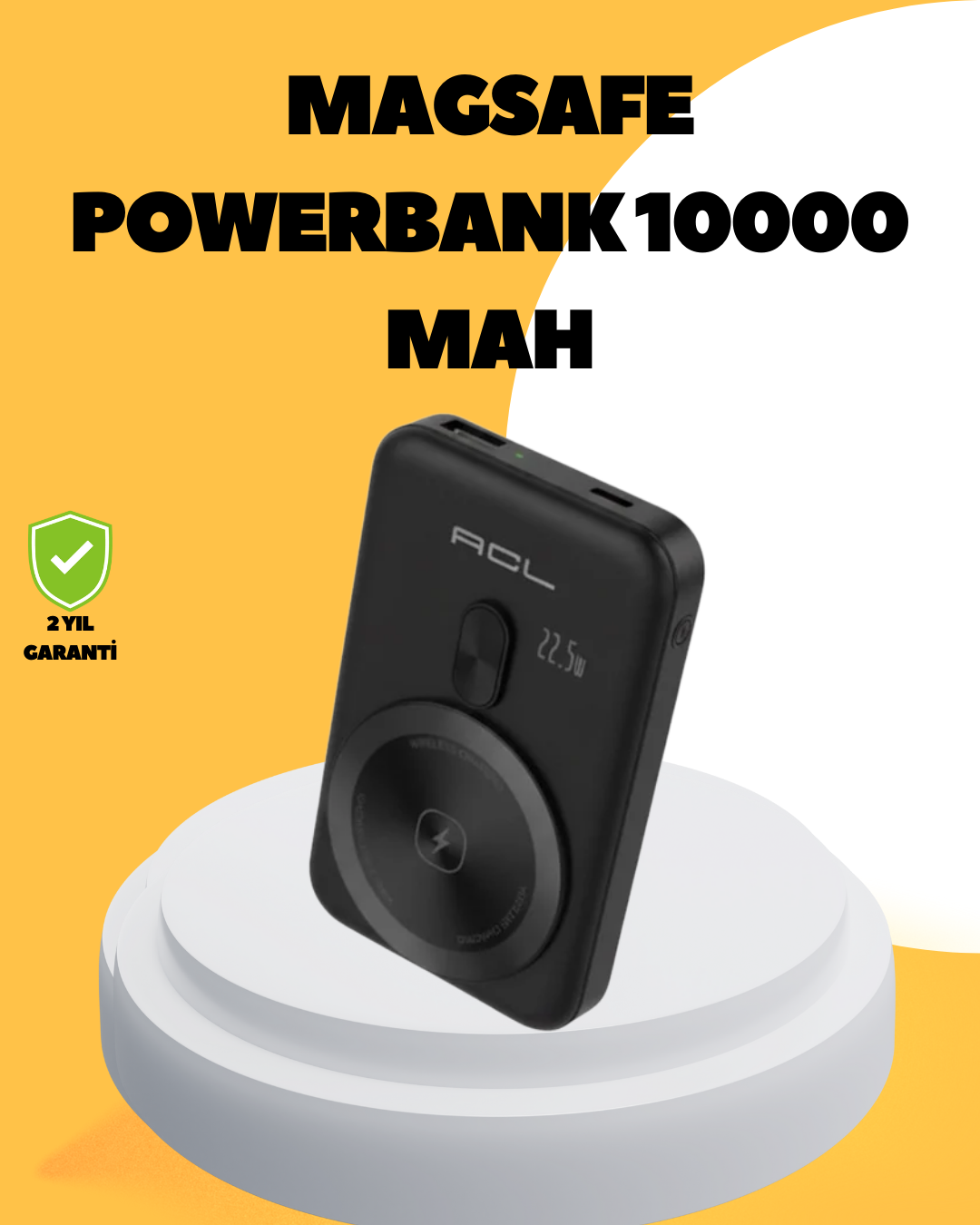 1-41 Manyetik Kablosuz Powerbank 22.5W Hızlı Şarj LCD Göstergeli - Lisinya - Görsel 1
