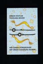Gerçek Dostlar Yıldızlara Benzer - Arkadaş Şans Bilekliği - Görsel 2