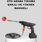 Akülü Araba Yıkama Makinesi 21V Güçlü Basınçlı ve Çift Akülü Taşınabilir - Lisinya