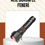 Çekiçli Pusulalı Acil Durum Feneri USB Şarjlı Çok Fonksiyonlu - Lisinya