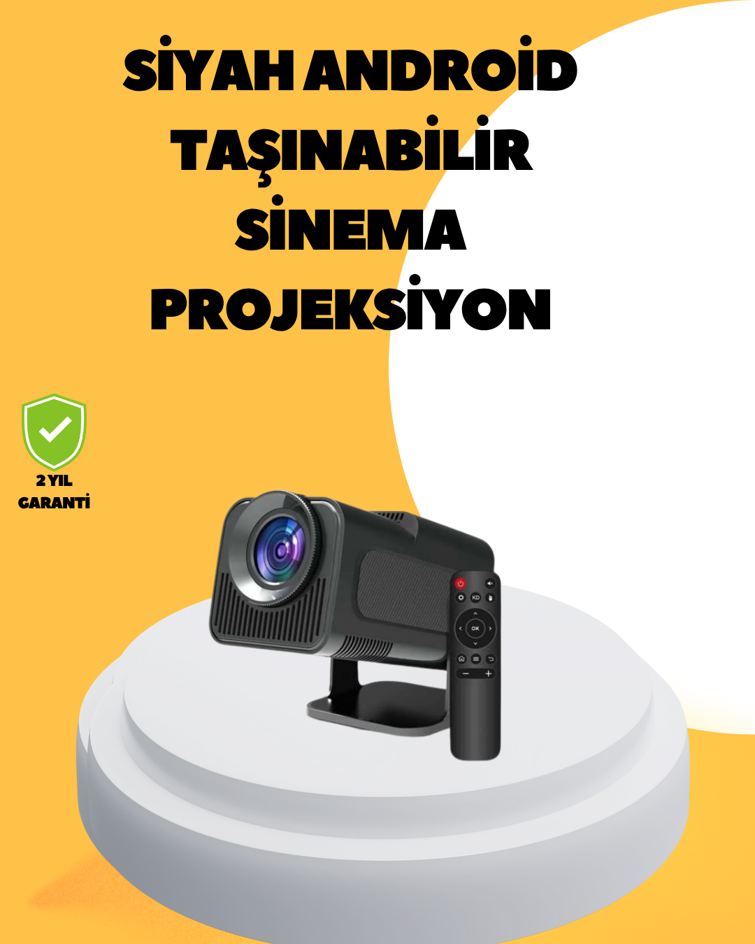 1-67 1080P Full HD Çözünürlük ve 4K Destekli Projektör - Lisinya - Görsel 1