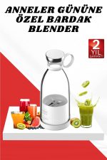 Anneler Gününe Özel Hediye Bardak Blender Paslanmaz Çelik Bıçaklı - Lisinya