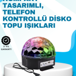 Bluetooth Bağlantılı Renkli Masaüstü Disko Topu Işık Gösterisi - Lisinya