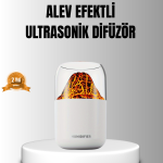 Alev Efektli Ultrasonik Uçucu Yağ Difüzörü 280ml Su Tanklı ve Sessiz Çalışma Özellikli - Lisinya