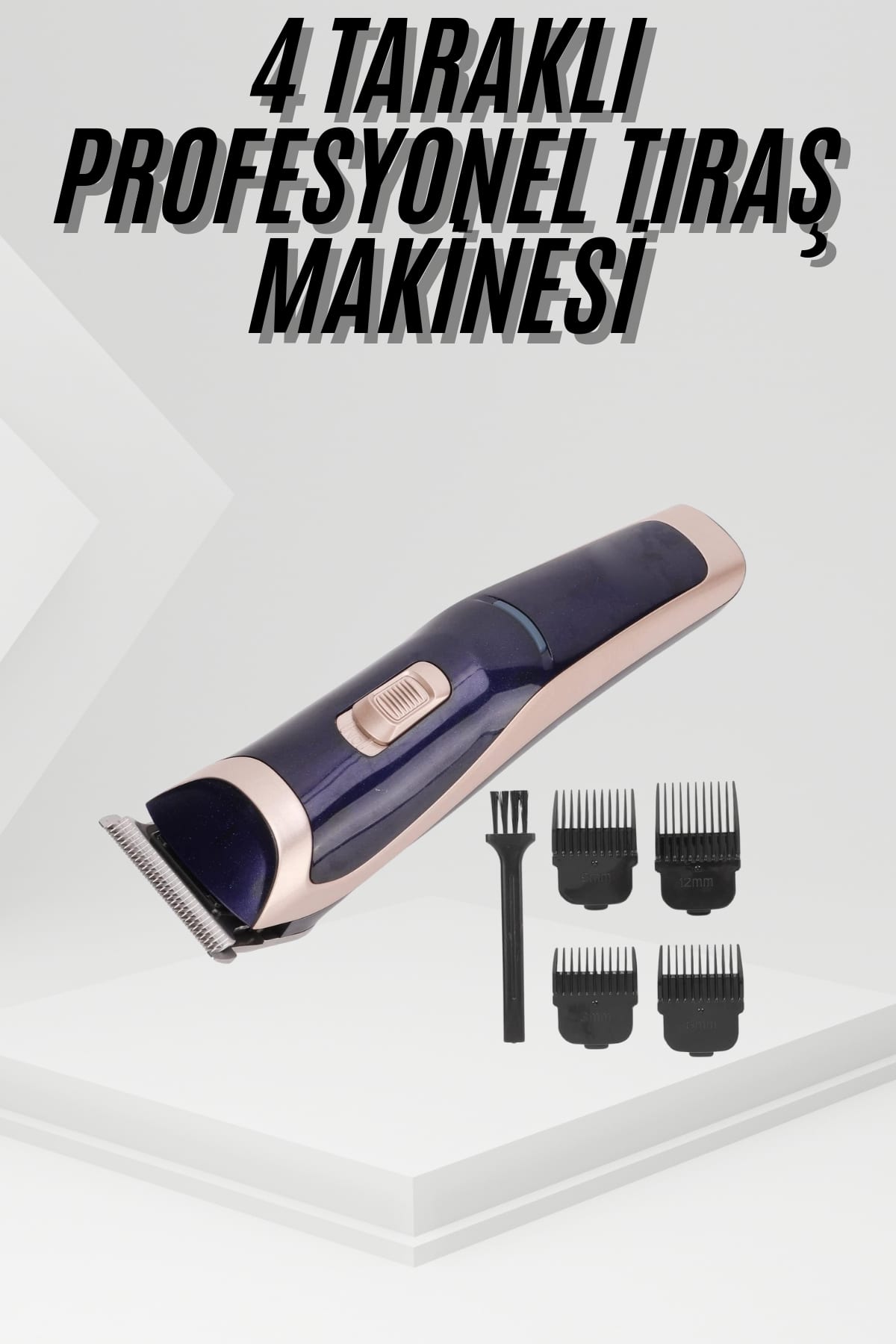 1-7 Tıraş Makinesi 4 Başlıklı Paslanmaz Çelik Bıçaklı Tüm Saç Tiplerine Uygun - Lisinya - Görsel 1