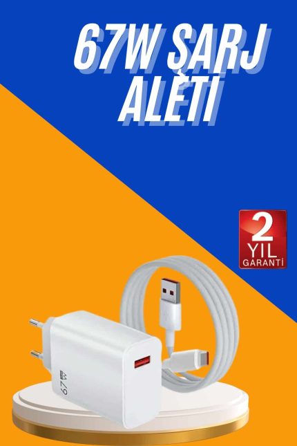 67W Hızlı Şarj Yüksek Voltaj Korumalı Type C Şarj Adaptörü - Lisinya