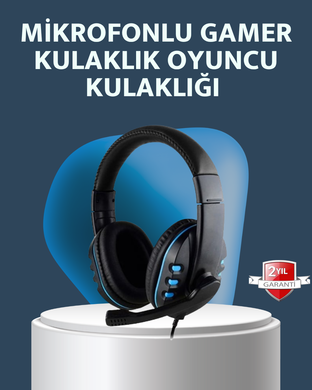 1-78 Stereo Mikrofonlu Kablolu Oyun Kulaklığı – Konforlu ve Net Ses İletimi - Lisinya - Görsel 1