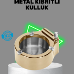 Çakmaklı Küllük Paslanmaz Metal Dayanıklı Tasarım - Lisinya