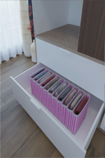 11 Bölmeli Dolap ve Çekmece Içi Düzenleyici Akordiyon Organizer M-00500 (1 Adet) ( Lisinya ) - Görsel 2