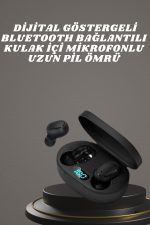 Kulaklık Dijital Göstergeli Bluetooth Bağlantılı Kablosuz Kulak İçi Mikrofonlu Dokunmatik Kontrol - Lisinya - Görsel 2