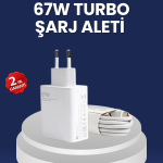 67 Watt Hızlı Şarj Adaptörü Samsung S20 S21 S22 S23 Uyumlu - Lisinya
