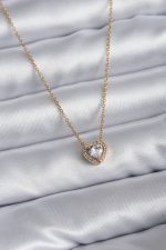 316L Çelik Zincir Gold Renk Charm Kadın Kolye - Lisinya