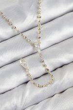 Pirinç Zirkon Taşlı Gold Renk Kadın Y Kolye - Lisinya