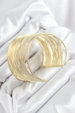 Pirinç Tel Sarma Model Gold Renk Kadın Bileklilk - Lisinya - Görsel 2