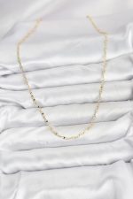 CM 14K Gold Renk Pirinç Gemi Zinciri Model Kadın Kolye - Lisinya - Görsel 2