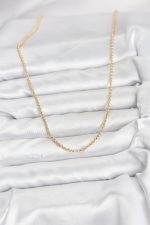 CM 14K Gold Renk Halka Model 60 cm Kadın Kolye - Lisinya - Görsel 2