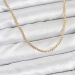 CM 14K Gold Renk Halka Model 60 cm Kadın Kolye - Lisinya