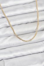 CM 14K Gold Renk Halka Model 60 cm Kadın Kolye - Lisinya