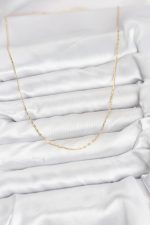 CM 14K Gold Renk Kesme Model 60 cm Kadın Kolye - Lisinya - Görsel 2
