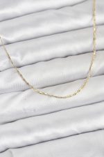 CM 14K Gold Renk Kesme Model 60 cm Kadın Kolye - Lisinya