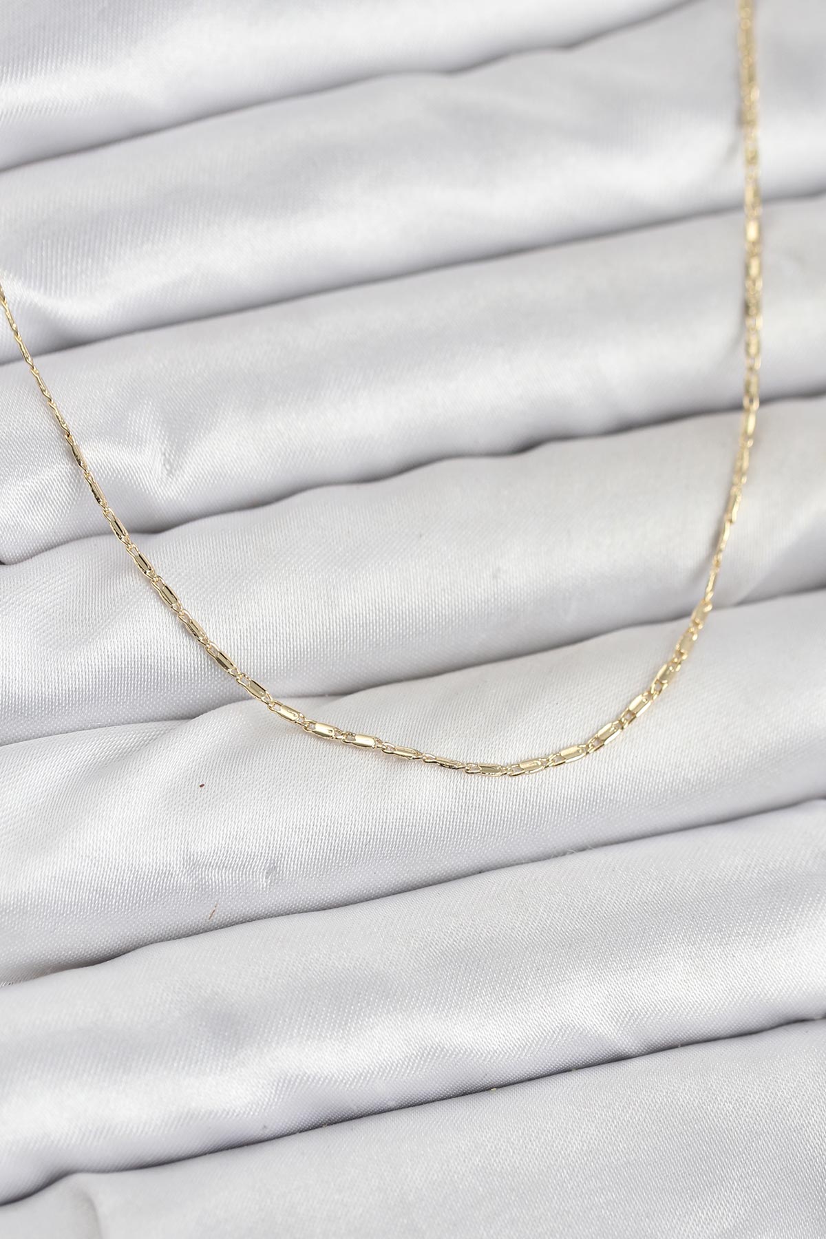 1770128231-bko10931 CM 14K Gold Renk Kesme Model 60 cm Kadın Kolye - Lisinya - Görsel 1