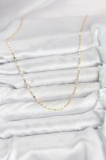 CM 14K Gold Renk Ezme Zincir Model 60 cm Kadın Kolye - Lisinya - Görsel 2