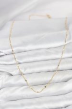 CM 14K Gold Renk Ezme Pul Model 60 cm Kadın Kolye - Lisinya - Görsel 2