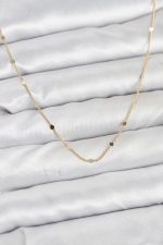 CM 14K Gold Renk Ezme Pul Model 60 cm Kadın Kolye - Lisinya