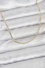 CM 14K Gold Renk Zincirli 60 cm Kadın Kolye - Lisinya