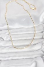 CM 14K Gold Renk Zincirli 60 cm Kadın Kolye - Lisinya - Görsel 2