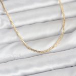 CM 14K Gold Renk Kare Zincirli Model 60 cm Kadın Kolye - Lisinya