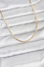 CM 14K Gold Renk Kare Zincirli Model 60 cm Kadın Kolye - Lisinya