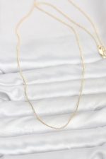 CM 14K Gold Renk İnce Top Zincirli 60 cm Kadın Kolye - Lisinya - Görsel 2